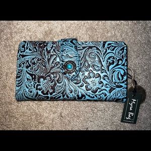 NWT Myra Turquoise and brown large wallet